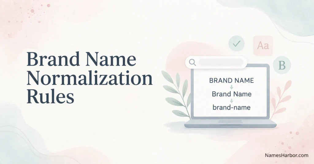brand name normalization rules