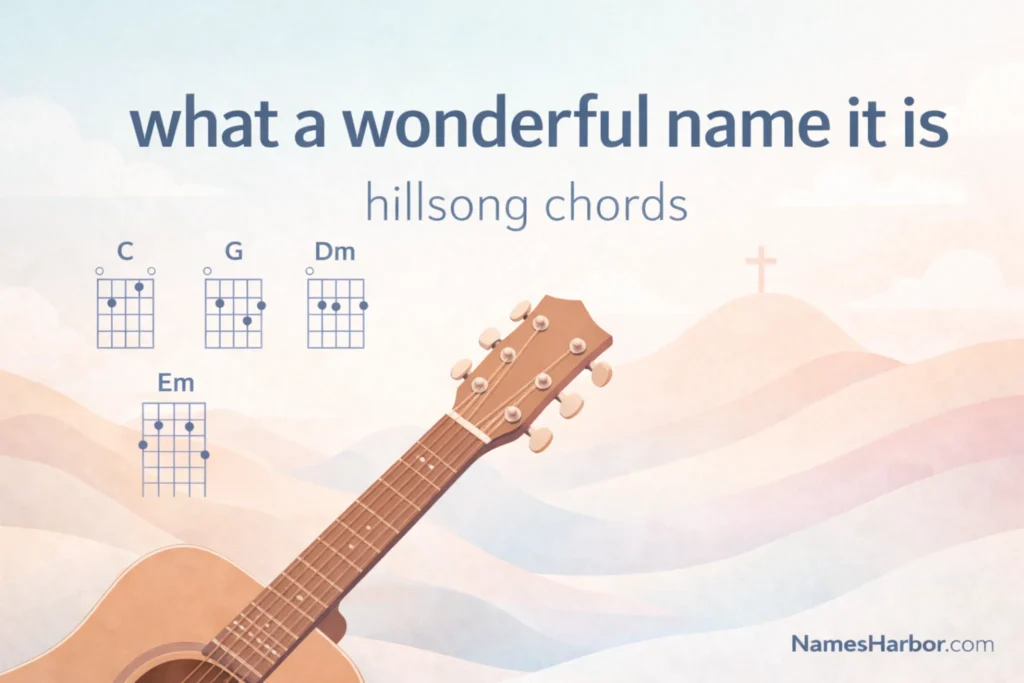 what a wonderful name it is hillsong chords