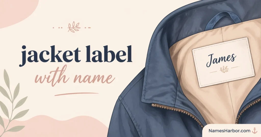 jacket label with name