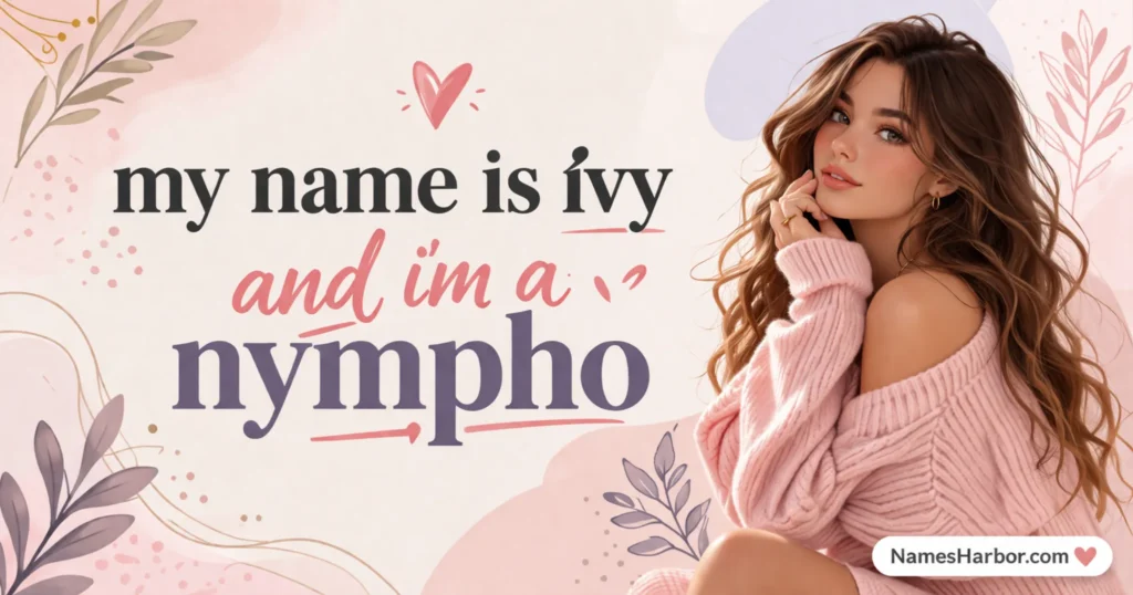 my name is ivy and i'm a nympho