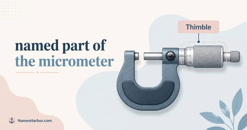 named part of the micrometer