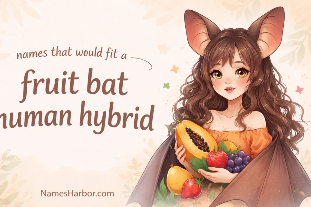 names that would fit a fruit bat human hybrid