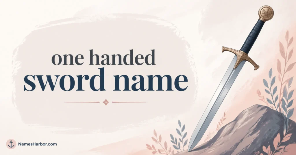 one handed sword name