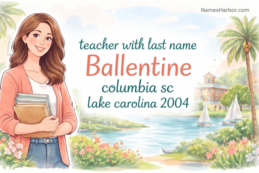 teacher with last name ballentine columbia sc lake carolina 2004