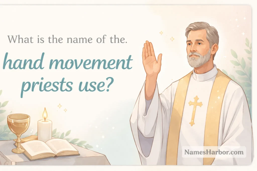 what is the name of the hand movement priests use
