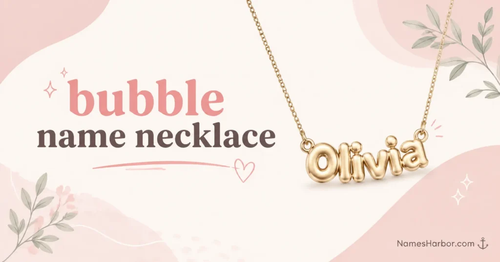 bubble name necklace