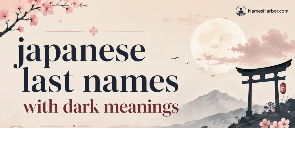 japanese last names with dark meanings
