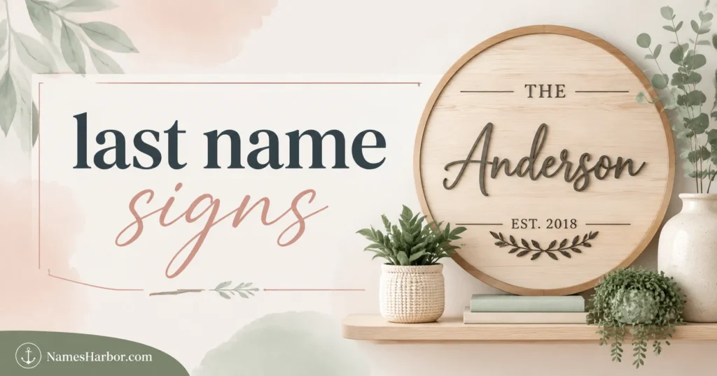 last name signs